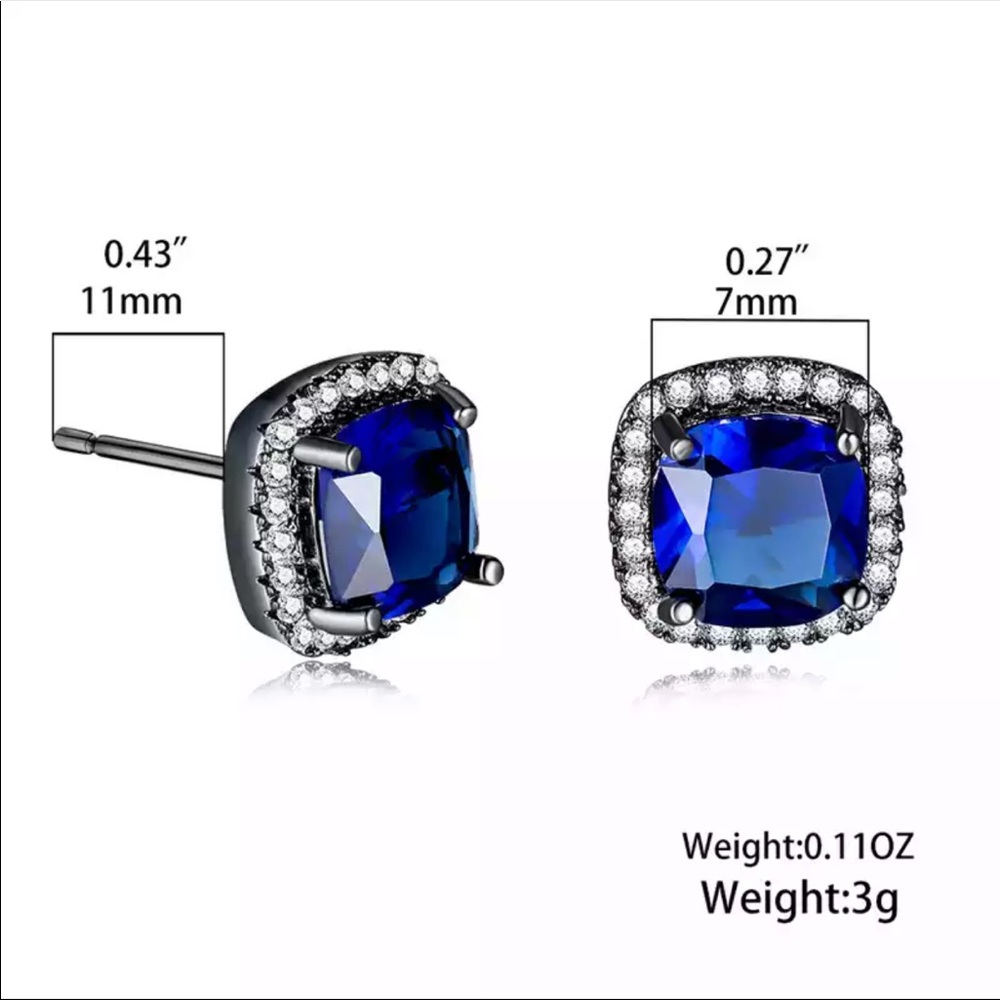 New Luxury Square Blue Zircon Crystal - Picture 3 of 6